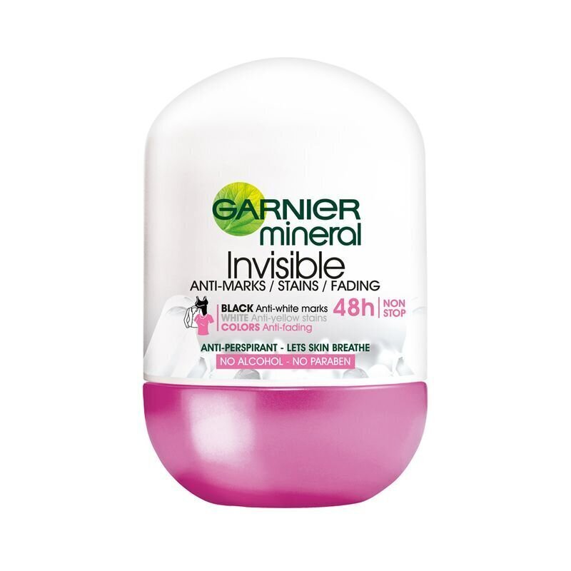 Rulldeodorant Garnier Mineral Invisible 48H, 50 ml hind ja info | Deodorandid | hansapost.ee