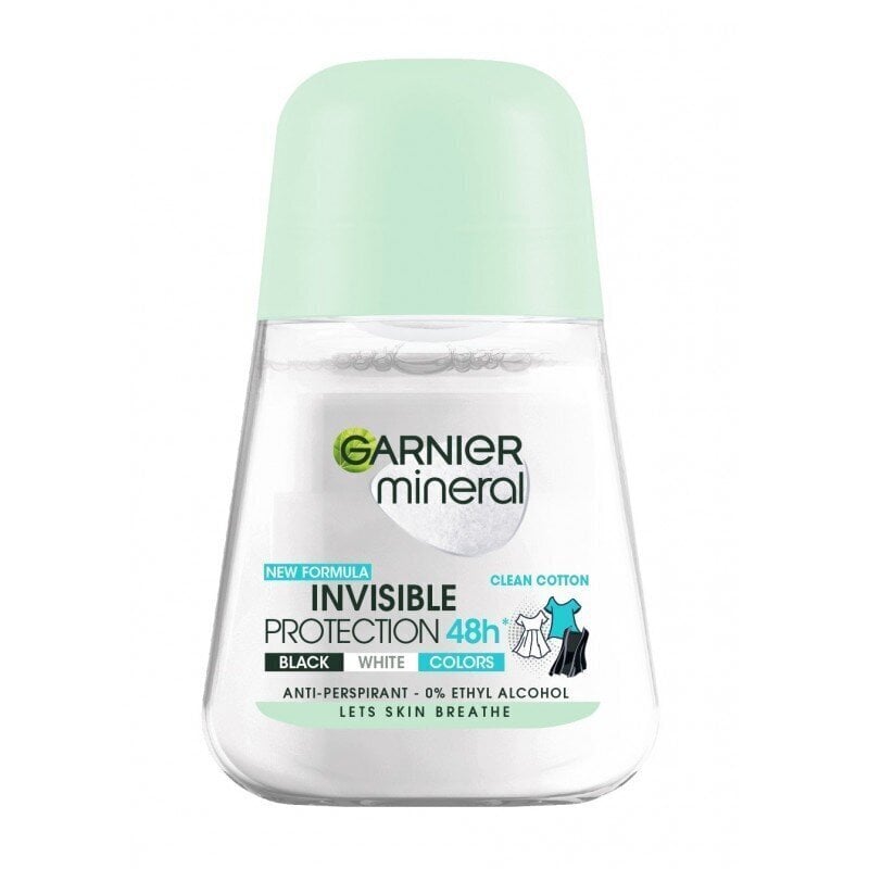 Rulldeodorant Garnier Mineral Invisible Protection 48H, 50 ml hind ja info | Deodorandid | hansapost.ee