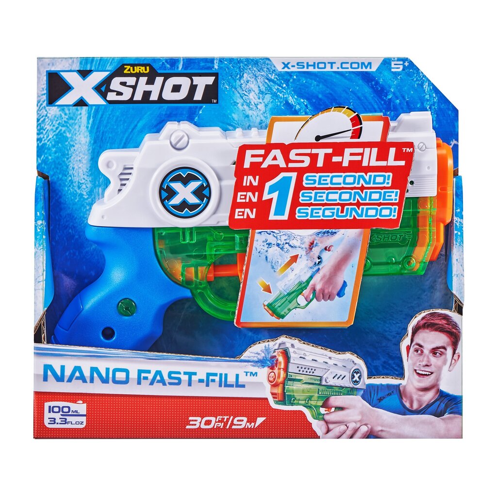 Veepüstol X-Shot Nano Fast-Fill, 56333 цена и информация | Ranna- ja õuemänguasjad | hansapost.ee