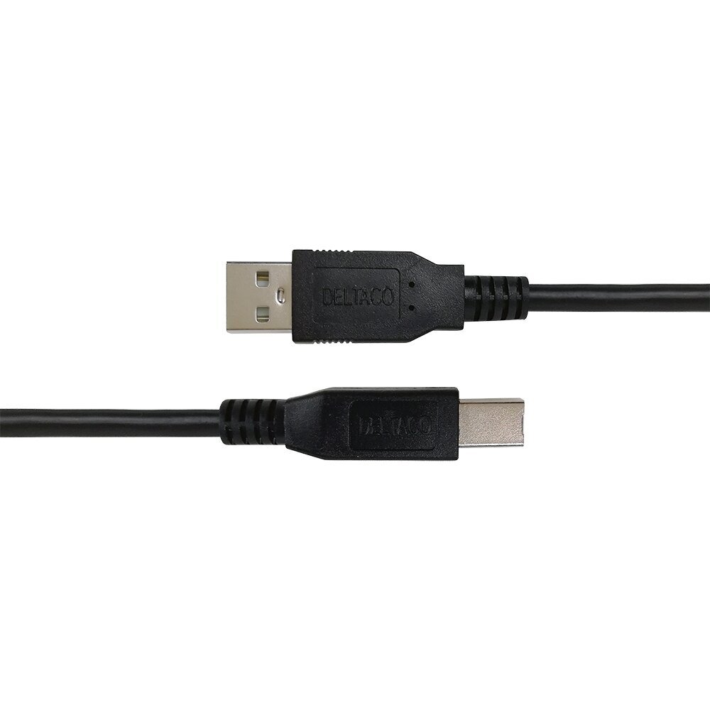 Deltaco USB-B 2.0, 3m, must hind ja info | Juhtmed ja kaablid | hansapost.ee