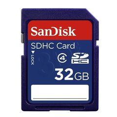 Sandisk SDHC, 32GB цена и информация | Карты памяти для фотоаппаратов | hansapost.ee