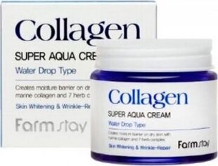 Крем для сохранения влаги в коже лица FarmStay Collagen Super Aqua Cream с коллагеном, 80мл цена и информация | Farm Stay Для ухода за лицом | hansapost.ee