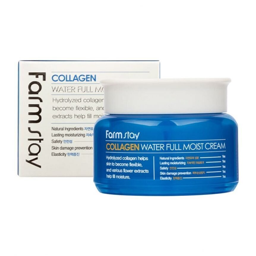 Kollageenkreem FarmStay Collagen Water Full Moist Cream kuiva naha niisutamiseks, 100 ml hind ja info | Näokreemid | hansapost.ee