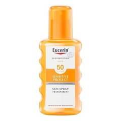 Солнцезащитный крем Eucerin Sun Spray Transparent SPF50, 200 мл цена и информация | Кремы от загара | hansapost.ee