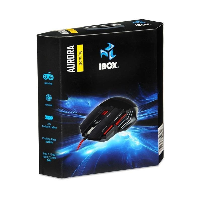 Hiir I-BOX AURORA GAMING PRZEWODOWA, USB hind ja info | Arvutihiired | hansapost.ee