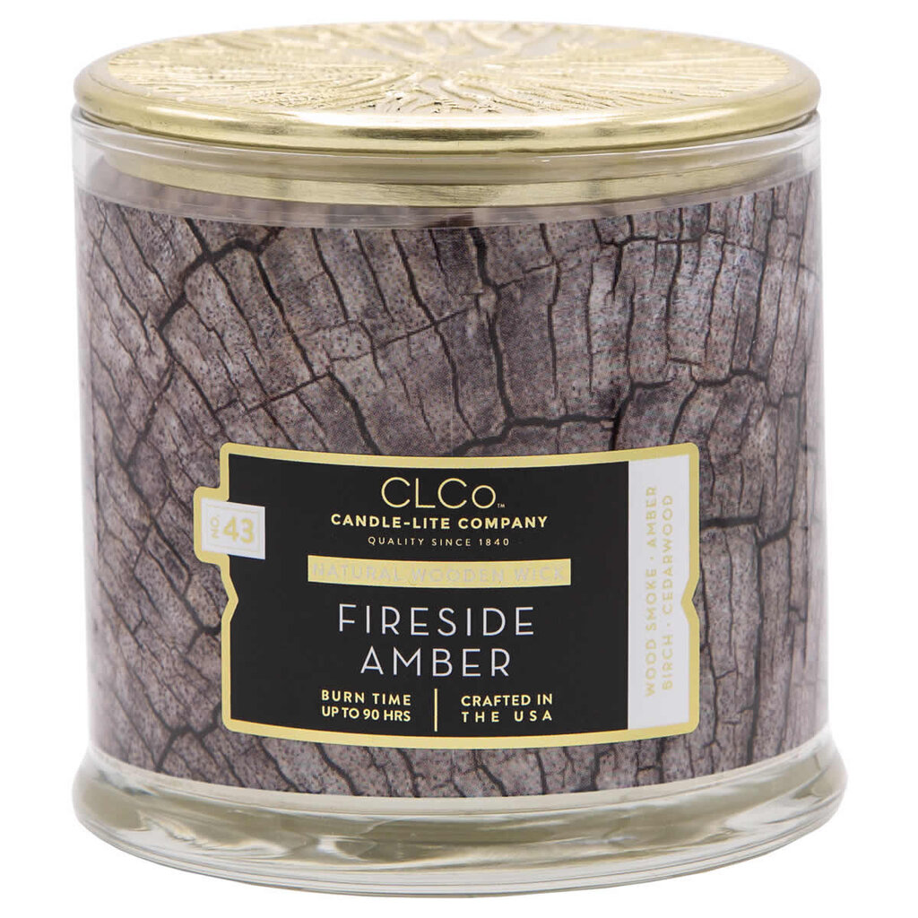 Lõhnaküünal kaanega Candle-Lite Fireside Amber, 396 g цена и информация | Küünlad, küünlajalad | hansapost.ee