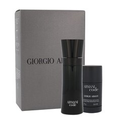 Komplekt Giorgio Armani Armani Code Homme: EDT 75 ml + deodorant 75 ml hind ja info | Parfüümid meestele | hansapost.ee