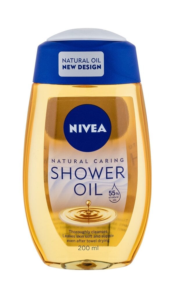 Dušiõli kuivale nahale Nivea Natural Oil 200 ml цена и информация | Dušigeelid, õlid | hansapost.ee