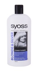 Бальзам для осветленных, светлых и седых волос Syoss "Blonde & Silver" 500 мл цена и информация | Бальзамы, кондиционеры | hansapost.ee