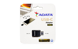 ADATA USB-C TO USB 3.1A ADAPTER hind ja info | USB adapterid ja jagajad | hansapost.ee