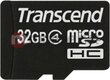 microSDHC mälukaart 32GB Transcend : TS32GUSDC4 цена и информация | Mälukaardid mobiiltelefonidele | hansapost.ee