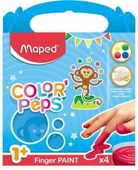 Краски пальчиковые MAPED, 4 цвета, 80 гр. цена и информация | Принадлежности для рисования, лепки | hansapost.ee