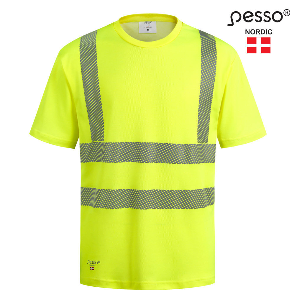 T-särk Pesso HVMCOT HI-VIS, kollane hind ja info | Tööriided | hansapost.ee