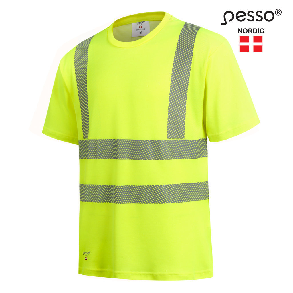 T-särk Pesso HVMCOT HI-VIS, kollane цена и информация | Tööriided | hansapost.ee