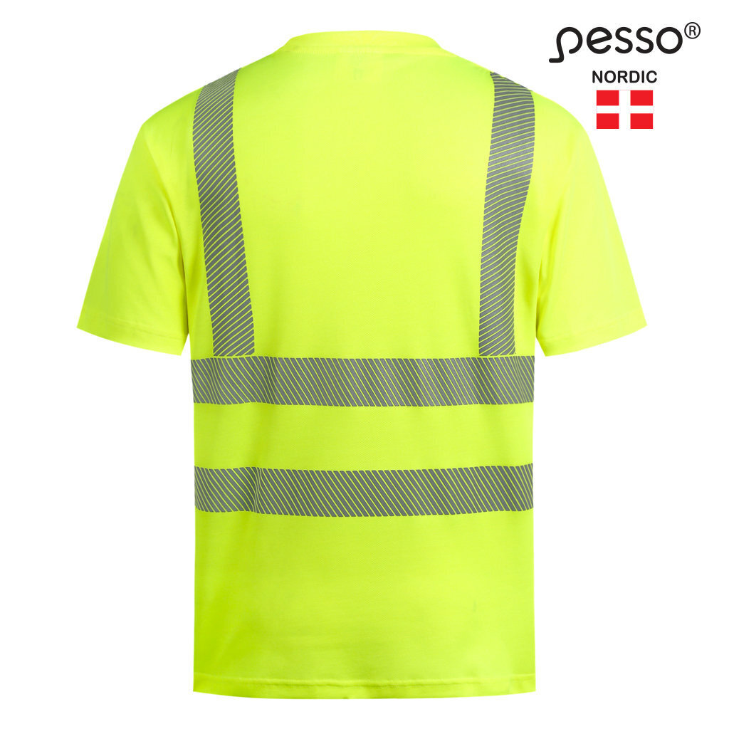 T-särk Pesso HVMCOT HI-VIS, kollane hind ja info | Tööriided | hansapost.ee