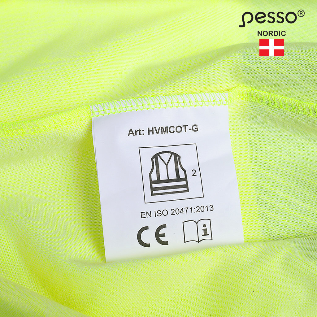 T-särk Pesso HVMCOT HI-VIS, kollane цена и информация | Tööriided | hansapost.ee