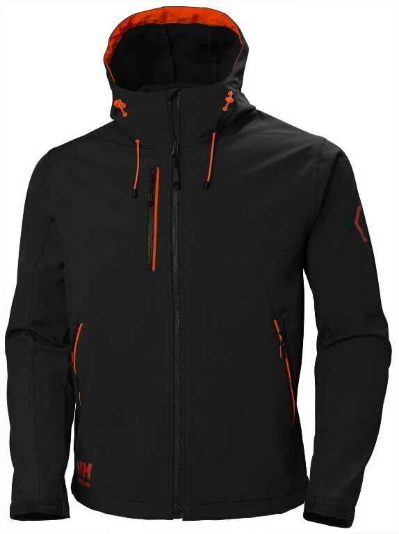 Softshell jakk kapuutsiga Chelsea Evolution, must XL, Helly Hansen WorkWear цена и информация | Tööriided | hansapost.ee