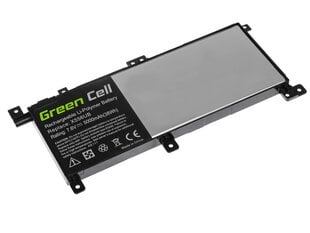 Sülearvuti aku Green Cell Laptop Battery C21N1509 for Asus X556U X556UA X556UB X556UF X556UJ X556UQ X556UR X556UV цена и информация | Аккумуляторы для ноутбуков | hansapost.ee