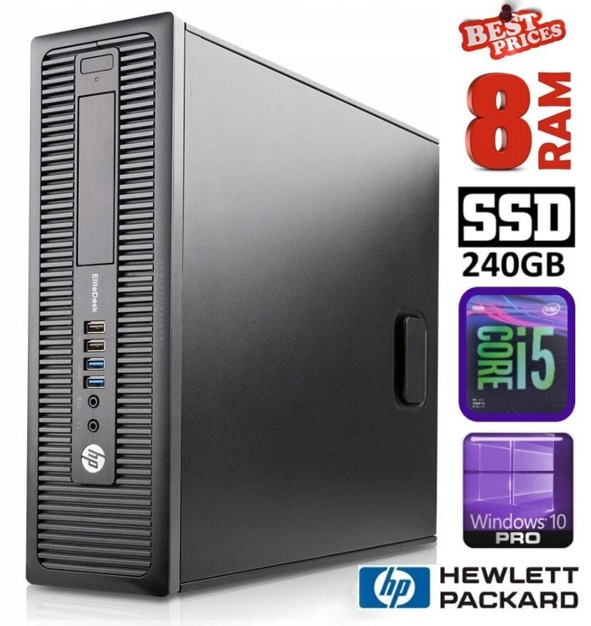 HP 600 G1 SFF i5-4570 8GB 240SSD WIN10PRO/W7P hind ja info | Lauaarvutid | hansapost.ee