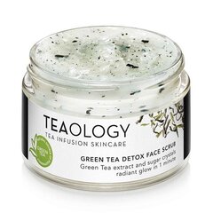 Puhastav näokoorija rohelise teega ja suhkruteradega Teaology 50 ml hind ja info | Näopuhastusvahendid | hansapost.ee
