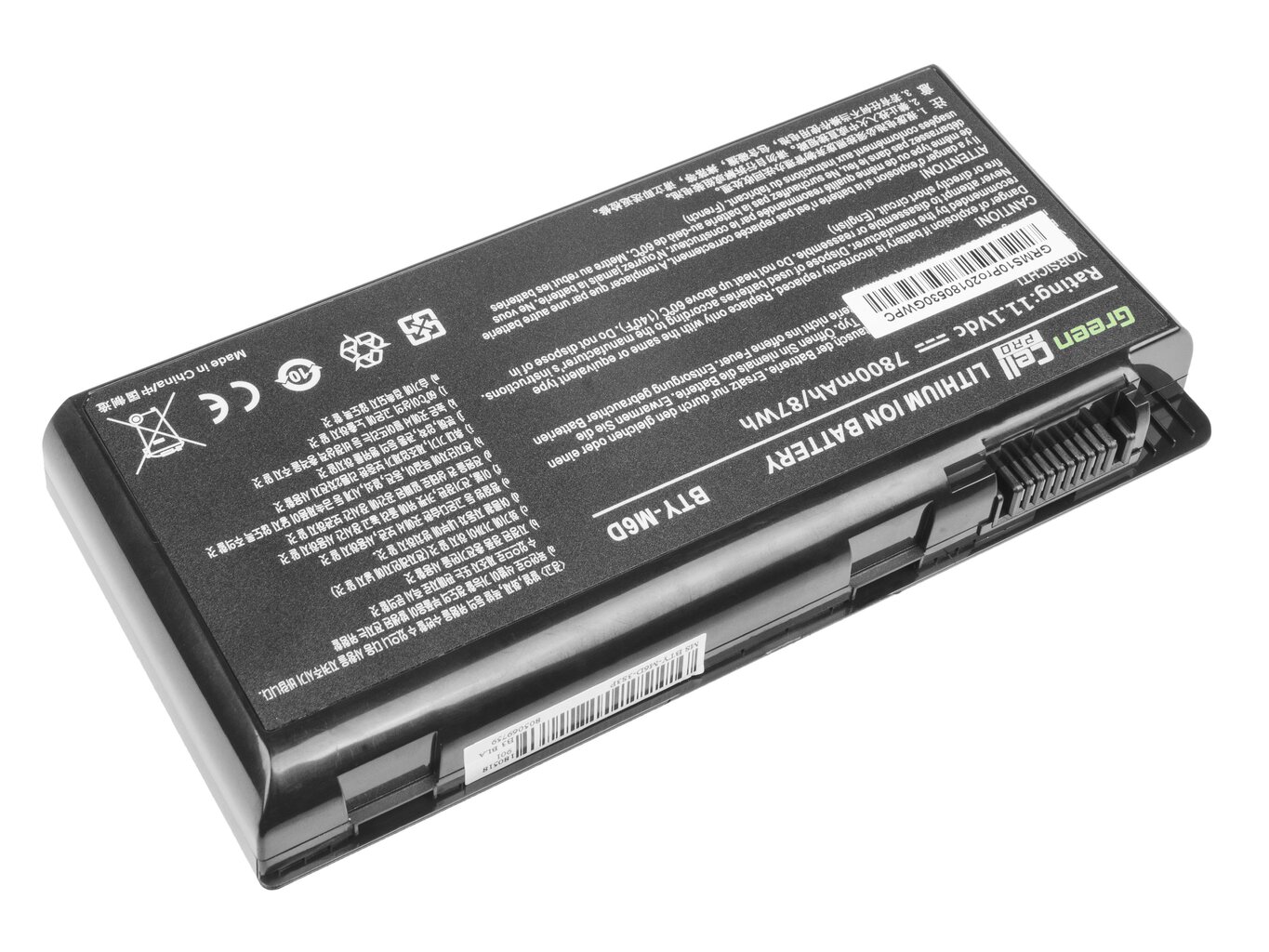 Green Cell PRO Laptop Battery BTY-M6D for MSI GT60 GT70 GT660 GT680 GT683 GT780 GT783 GX660 GX680 GX780 hind ja info | Sülearvuti akud | hansapost.ee