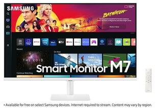 32" 4K UHD Smart Monitor M7 nutiteleri funktsionaalsusega Samsung LS32BM701UUXEN hind ja info | Monitorid | hansapost.ee