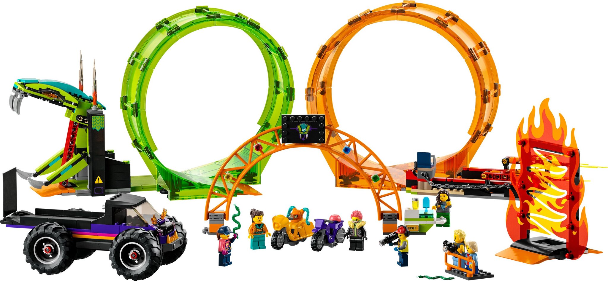 60339 LEGO® City Stunt Kaskaad trikiareen topeltsilmusega цена и информация | Klotsid ja konstruktorid | hansapost.ee