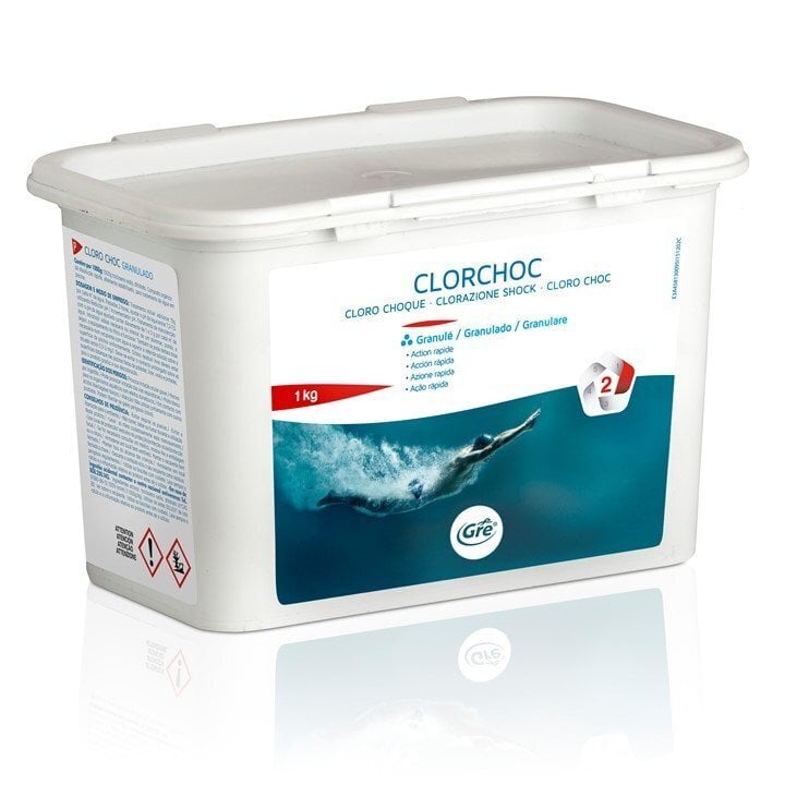 Kloori graanulid Gre Shock chlorine, 1 kg hind ja info | Basseini hooldusvahendid | hansapost.ee