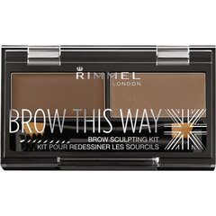 Набор для бровей Rimmel Brow This Way, 2,4 г цена и информация | Карандаши, краска для бровей | hansapost.ee