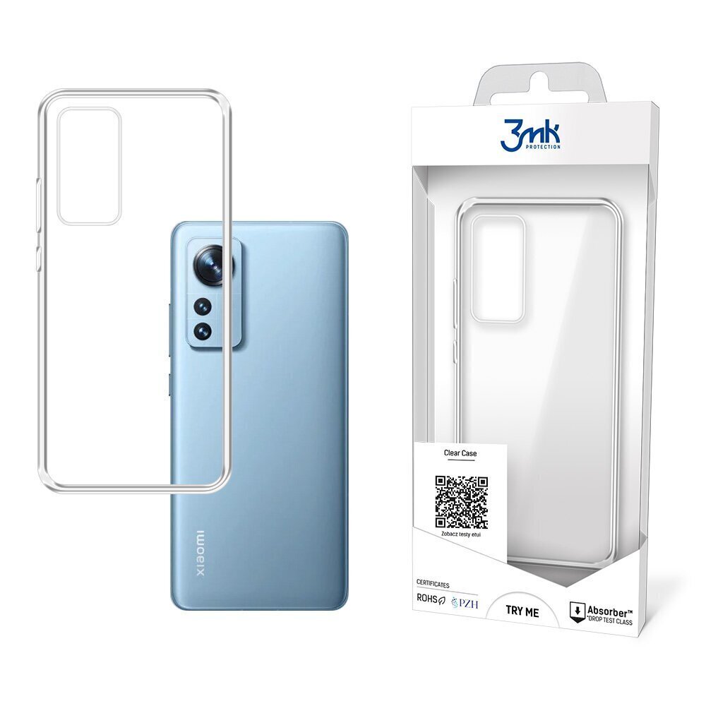 Telefoniümbris 3MK Clear Case 1,2mm Xiaomi 12/12X hind ja info | Telefonide kaitsekaaned ja -ümbrised | hansapost.ee