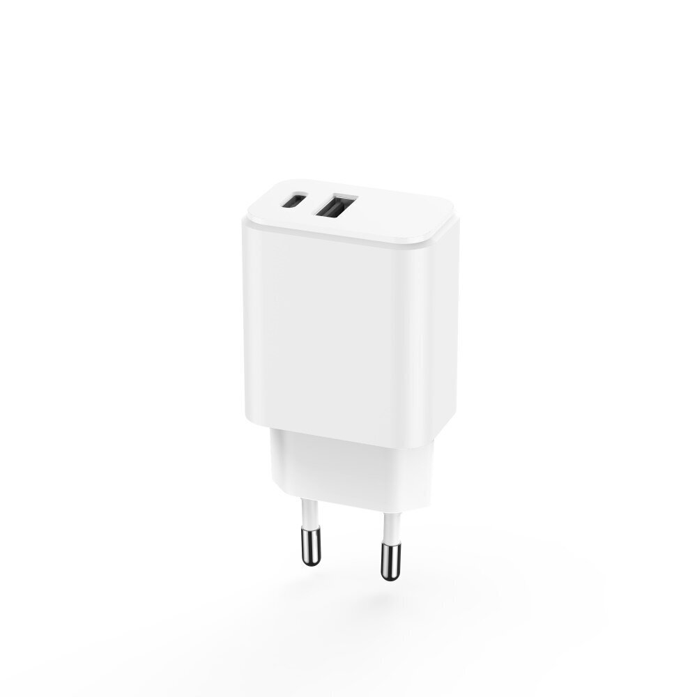 Setty charger 1x USB + USB-C 3A 20W white цена и информация | Laadijad mobiiltelefonidele | hansapost.ee