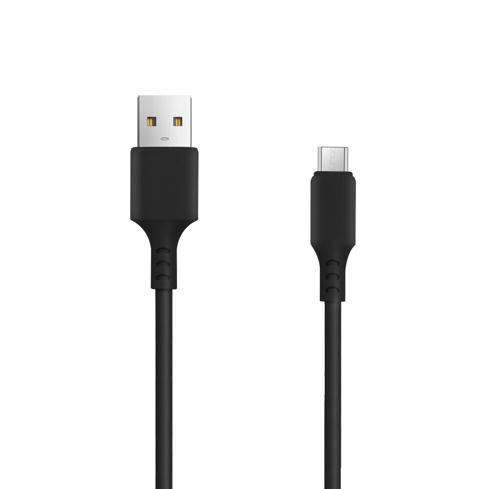 Setty charger 1x USB 3A black + microUSB cable 1,0 m цена и информация | Laadijad mobiiltelefonidele | hansapost.ee