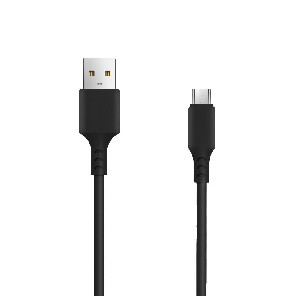 Setty charger 1x USB 2,4A black + microUSB cable 1,0 m NEW цена и информация | Laadijad mobiiltelefonidele | hansapost.ee