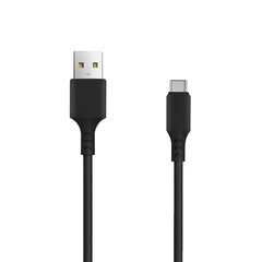 Setty car charger 1x USB 2,4A black + USB-C cable 1,0 m цена и информация | Зарядные устройства для телефонов | hansapost.ee