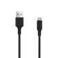 Setty cable USB - USB-C 1,0 m 3A black hind ja info | Mobiiltelefonide kaablid | hansapost.ee