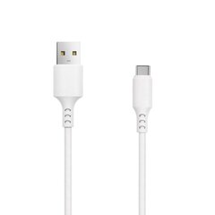 Setty cable USB - USB-C 1,0 m 3A white hind ja info | Mobiiltelefonide kaablid | hansapost.ee