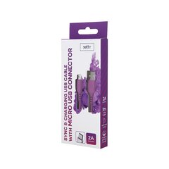 Кабель Setty USB- microUSB, 1.0 м 2А, пурпурный цена и информация | Кабели для телефонов | hansapost.ee