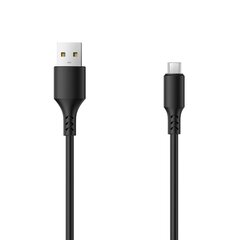 Кабель Setty USB - microUSB, 1.0 м 1А, черный НОВИНКА цена и информация | Кабели для телефонов | hansapost.ee