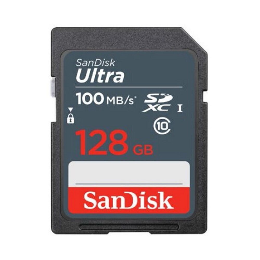 SanDisk memory card 128GB SDXC Ultra 100 MB/s цена и информация | Fotoaparaatide mälukaardid | hansapost.ee