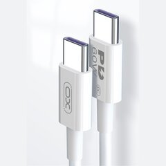 XO cable NB-Q190A USB-C - USB-C 1,0m 60W white цена и информация | Кабели для телефонов | hansapost.ee