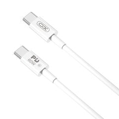 Кабель XO NB-Q190B USB-C - USB-C, 2.0 м 60Вт, белый цена и информация | Кабели для телефонов | hansapost.ee