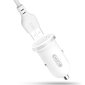 XO TZ08 car charger 2x USB 2,1A white + Lightning cable цена и информация | Laadijad mobiiltelefonidele | hansapost.ee