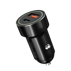 XO car charger CC32 PD QC 3.0 20W 1X USB 1x USB-C black hind ja info | Laadijad mobiiltelefonidele | hansapost.ee