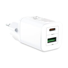 XO wall charger HN238A white 2USB QC3.0 / PD USB-C 30W hind ja info | Laadijad mobiiltelefonidele | hansapost.ee