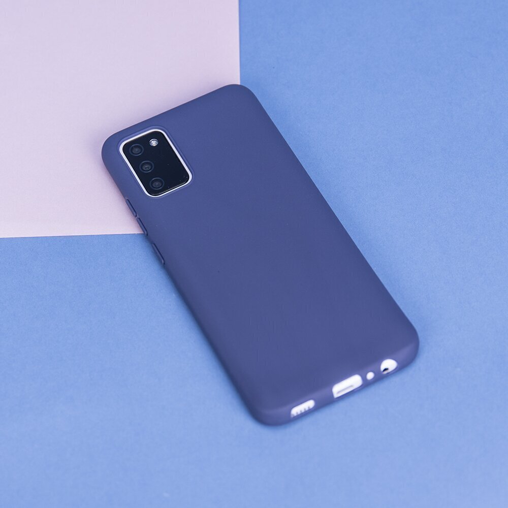 Matt TPU case for Samsung Galaxy A12 / M12 dark blue hind ja info | Telefonide kaitsekaaned ja -ümbrised | hansapost.ee