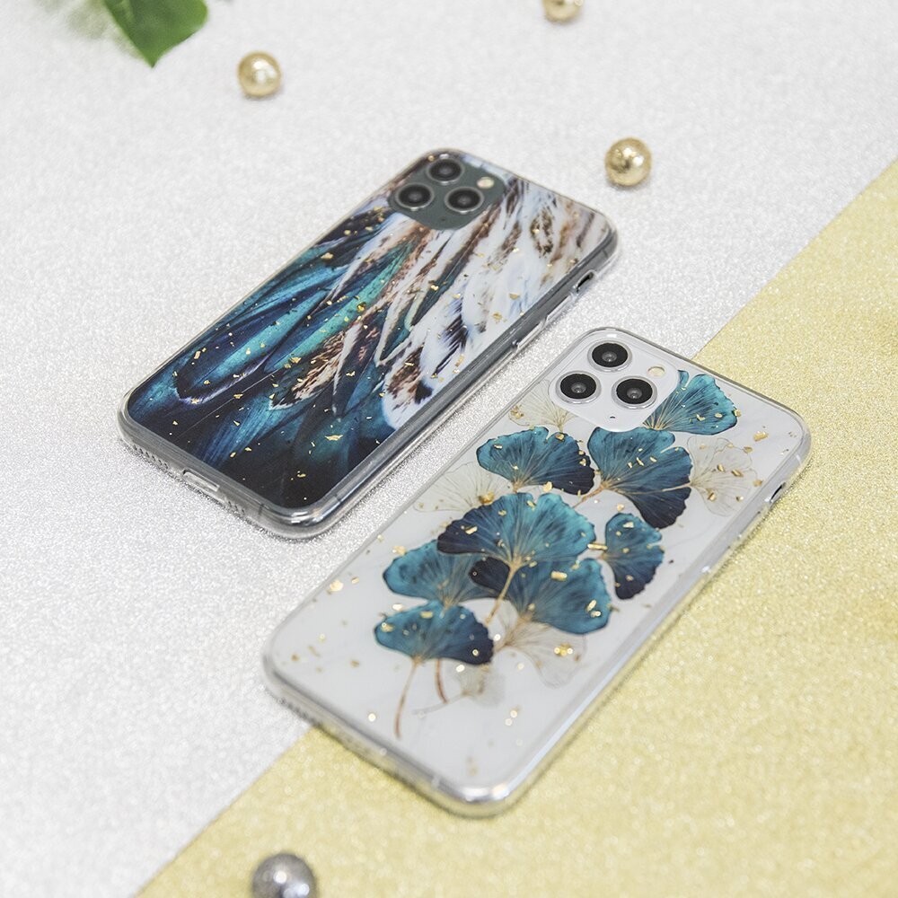 Gold Glam case for Samsung Galaxy A71 feathers hind ja info | Telefonide kaitsekaaned ja -ümbrised | hansapost.ee