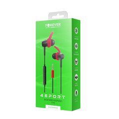 Forever wired earphones 4Sport SP-100 red цена и информация | Наушники | hansapost.ee