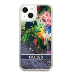 Guess Liquid Glitter Flower чехол для iPhone 13 mini Blue цена и информация | Чехлы для телефонов | hansapost.ee
