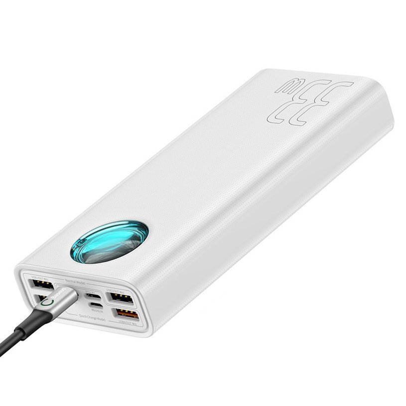 Akupank Baseus Amblight PPLG-02, 30000 mAh / 33W / 12V / 3A, valge цена и информация | Akupangad | hansapost.ee