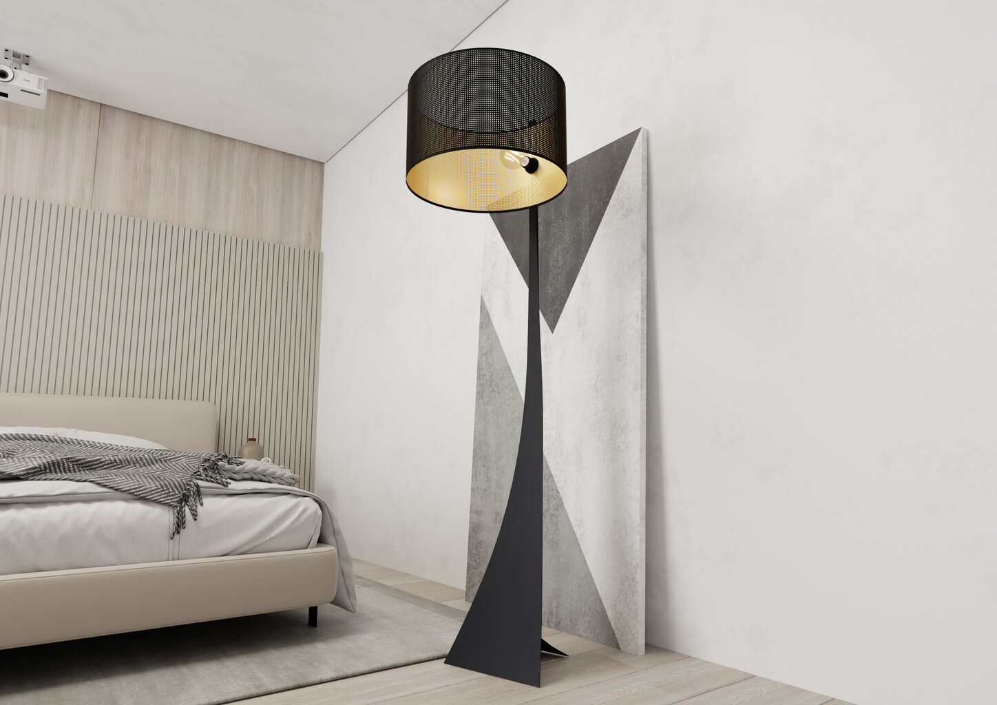 Emibig põrandalamp Estrella LP1 Black/Gold hind ja info | Põrandalambid | hansapost.ee